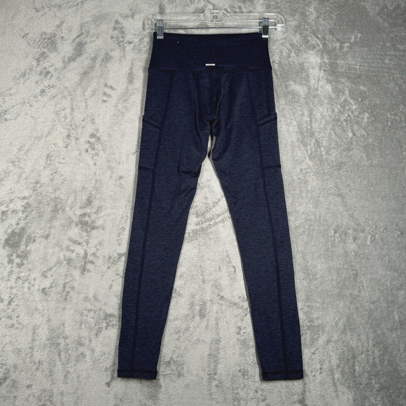 Aerie Pants Womens Small Marled Blue Chill Play Move Leggings Workout Athleisure - Picture 3 of 7